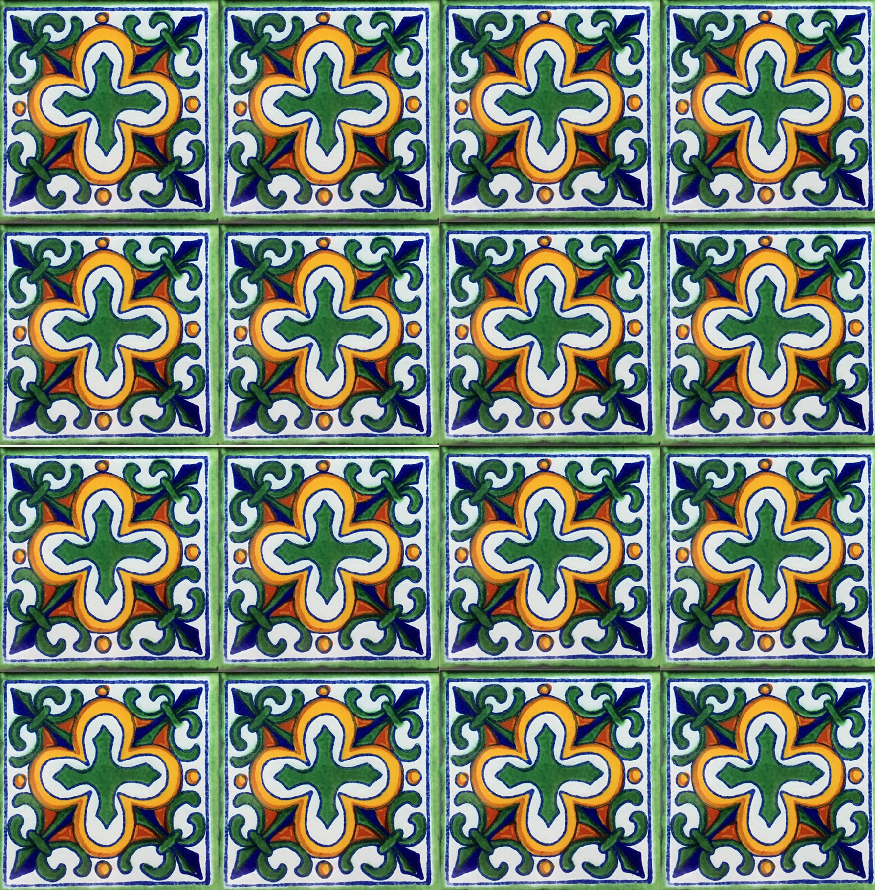 Mexican Talavera Tile - HAD 029_GREEN