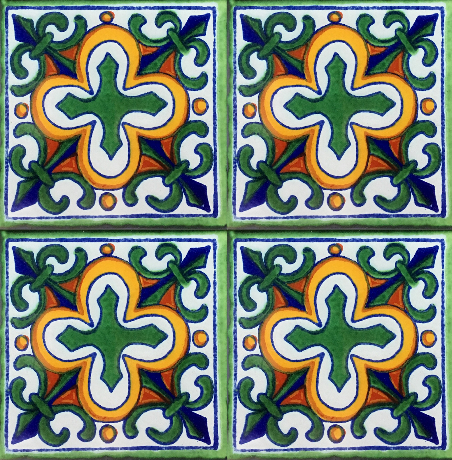Mexican Talavera Tile - HAD 029_GREEN