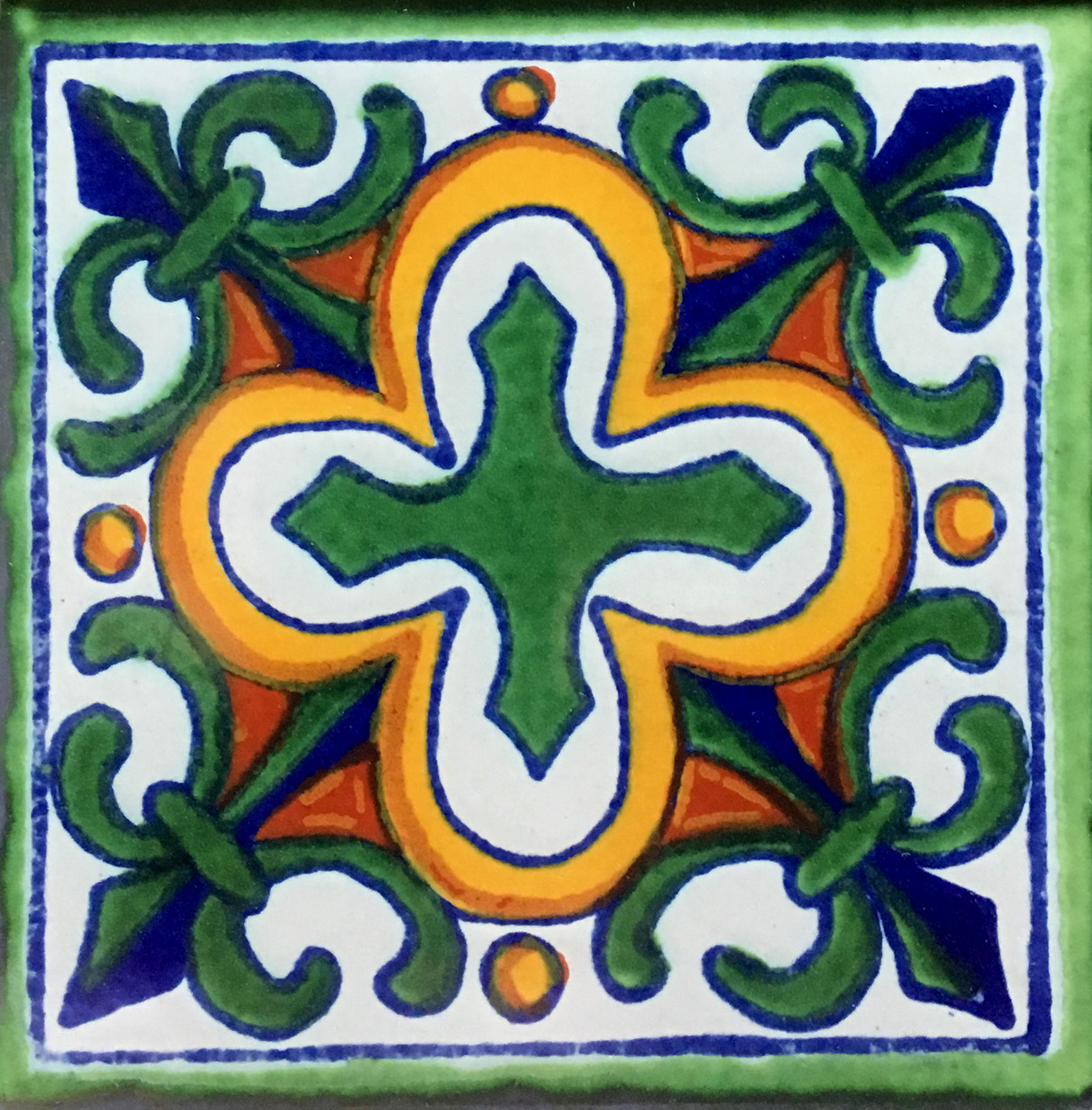Mexican Talavera Tile - HAD 029_GREEN